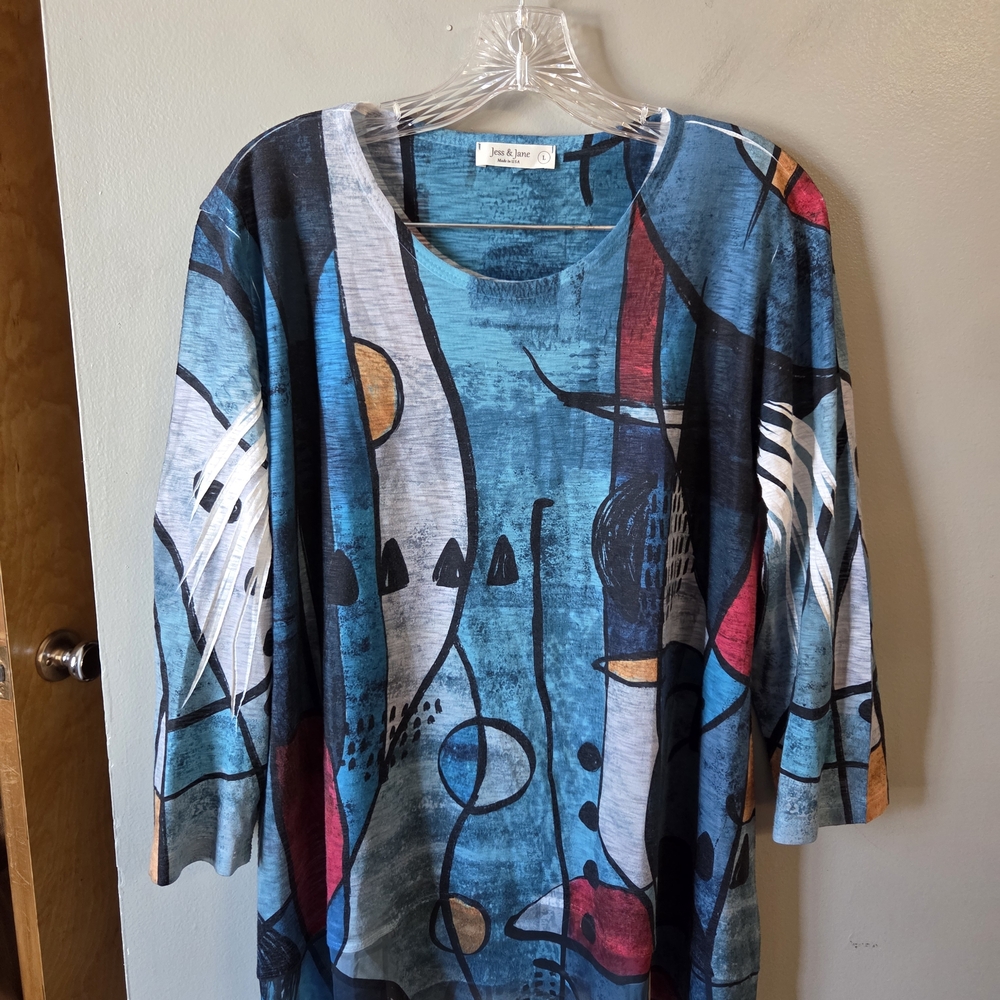 Colorful Abstract Women's Blouse